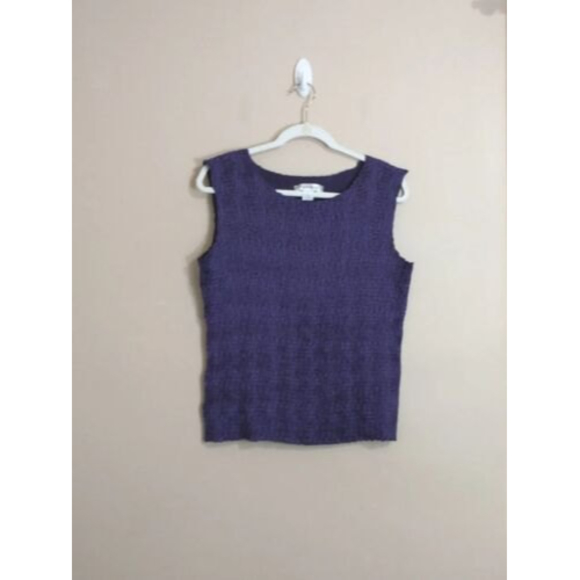 Vintage 90s Y2K Rafael Womens Purple Crinkle Blouse Size Large Purple - Picture 1 of 4